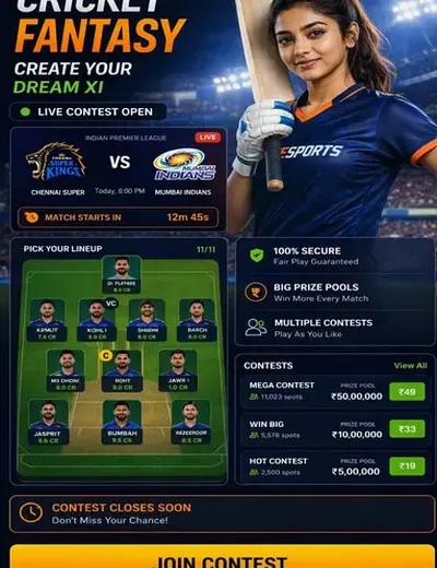 Jaihoslotsguru (jaiho slots guru) fantasy cricket & matchday visual 3
